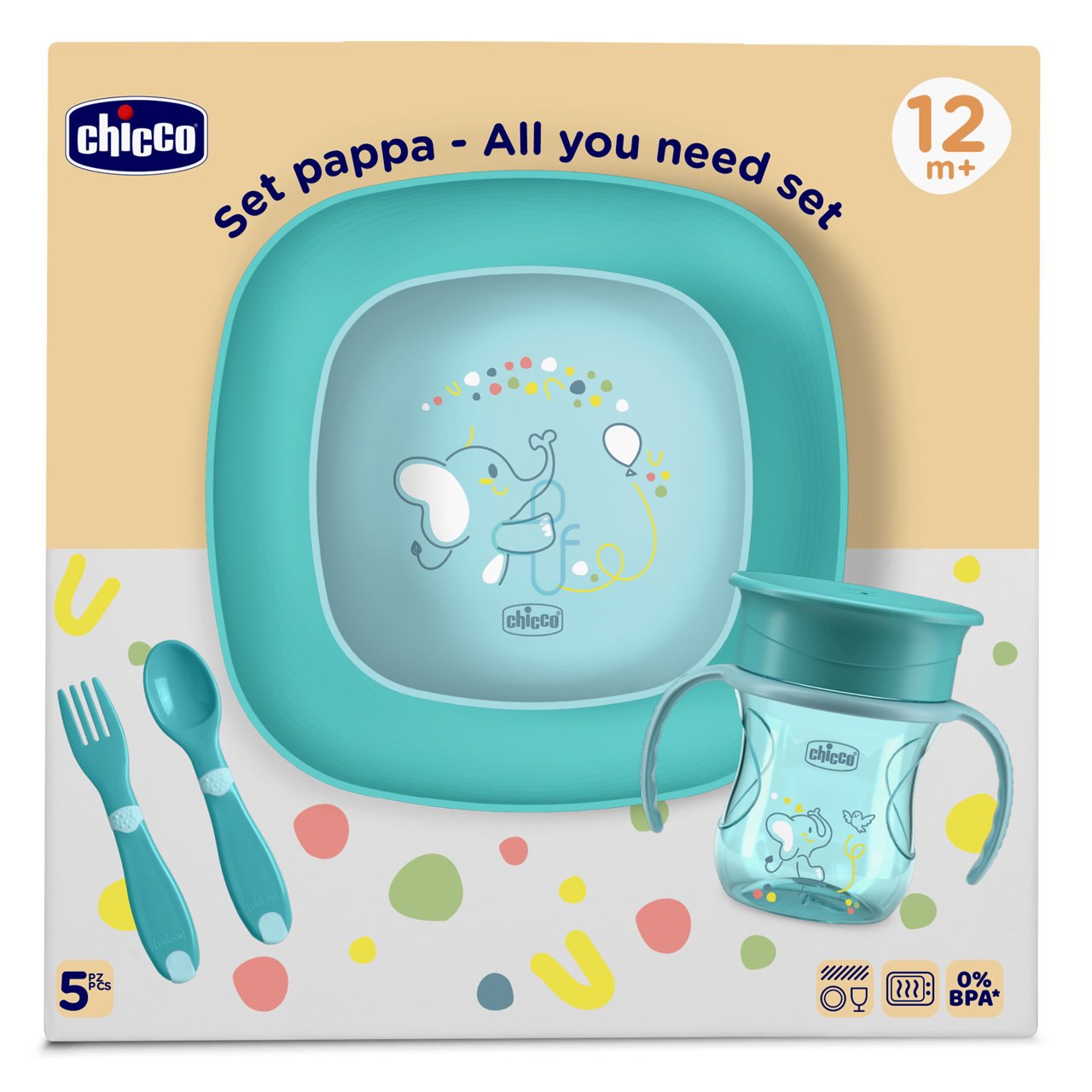Chicco (artsana) Ch Set Pappa 12m+ Azzurro