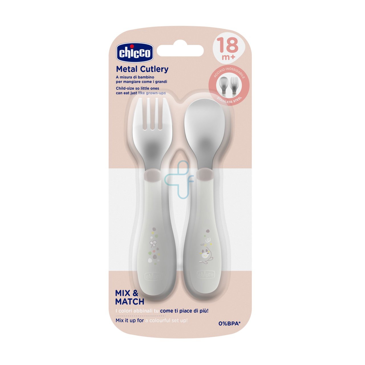 Chicco Posate in acciaio inox 18M+
