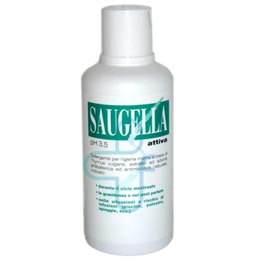 Saugella Linea Attiva Verde Dermoliquido Detergente Intimo Delicato 500 ml