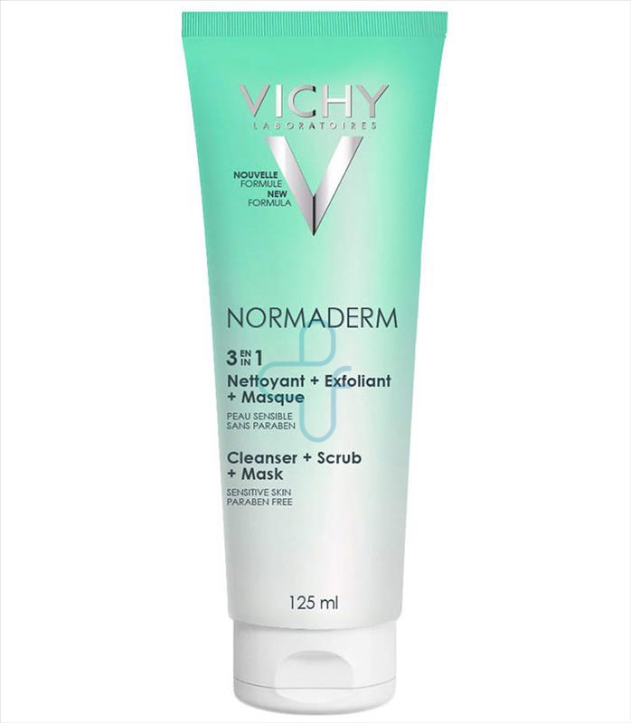 Vichy Linea Normaderm Tri-Activ 3 in 1 Detergente Esfoliante Maschera 125 ml