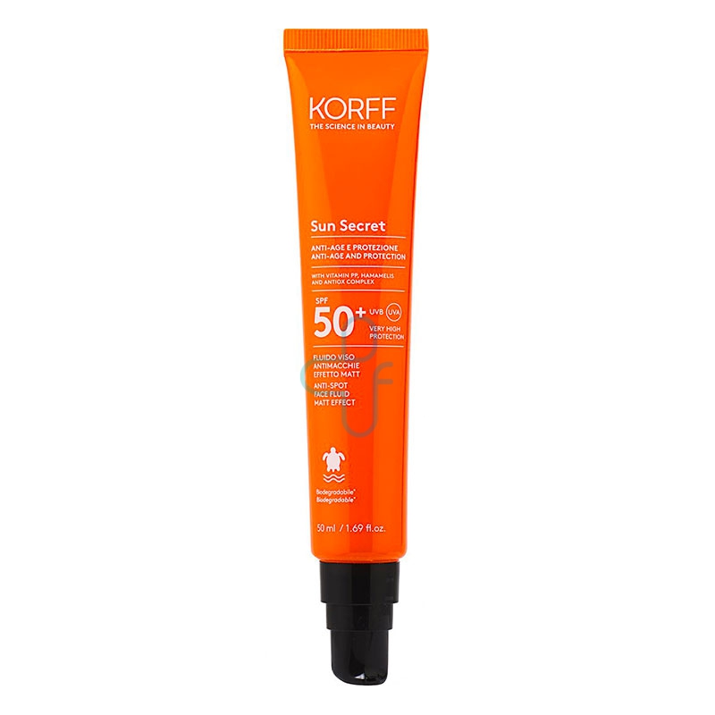 Korff Linea Sun Secret Fluido Viso SPF50+ Effetto Matt 50 ml